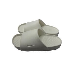 Nike Calm Slide White Sandals Unisex M9/W10 Cloud Foam Comfort Minimalist